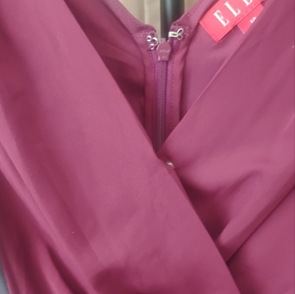 Elle Womens Sleeveless Gray, Magenta Color Block Dress Casual Formal SZ 14 - Picture 8 of 12